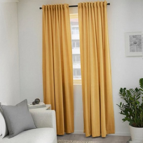 IKEA | Accents | Ikea Sanela Velvet Curtains 55x98 2 Panels Room ...